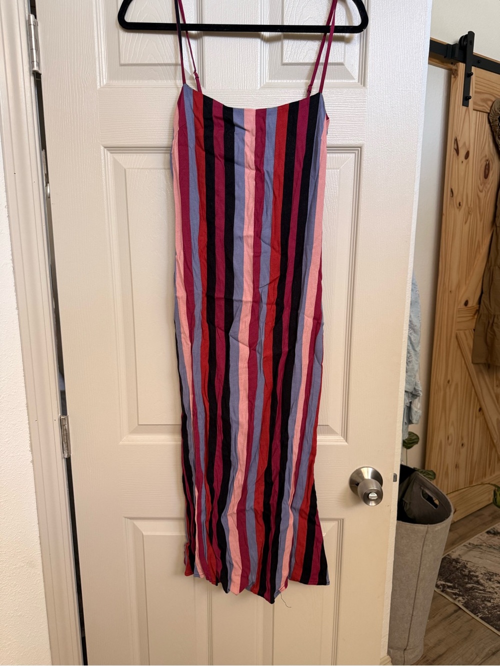 Reformation Striped Midi Slip Dress